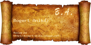 Bogert Anikó névjegykártya